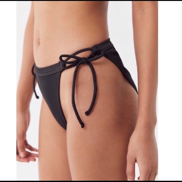 ✨🪩UO Out From Under Black High Leg Bikini Bottoms - Picture 2 of 10